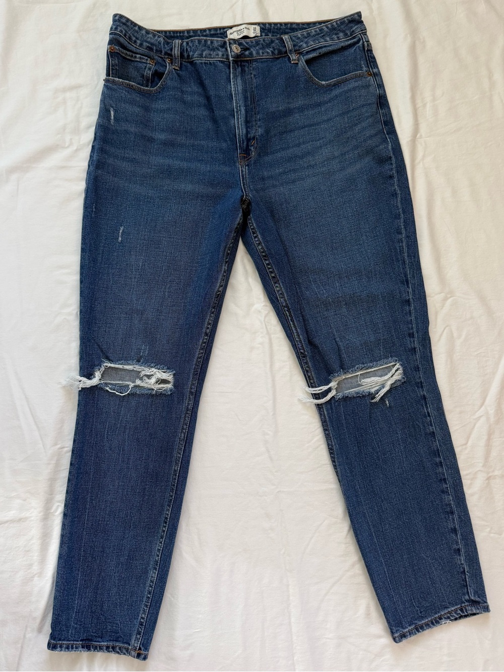 Abercrombie & Fitch High Rise Skinny Distressed Jeans 16 Long